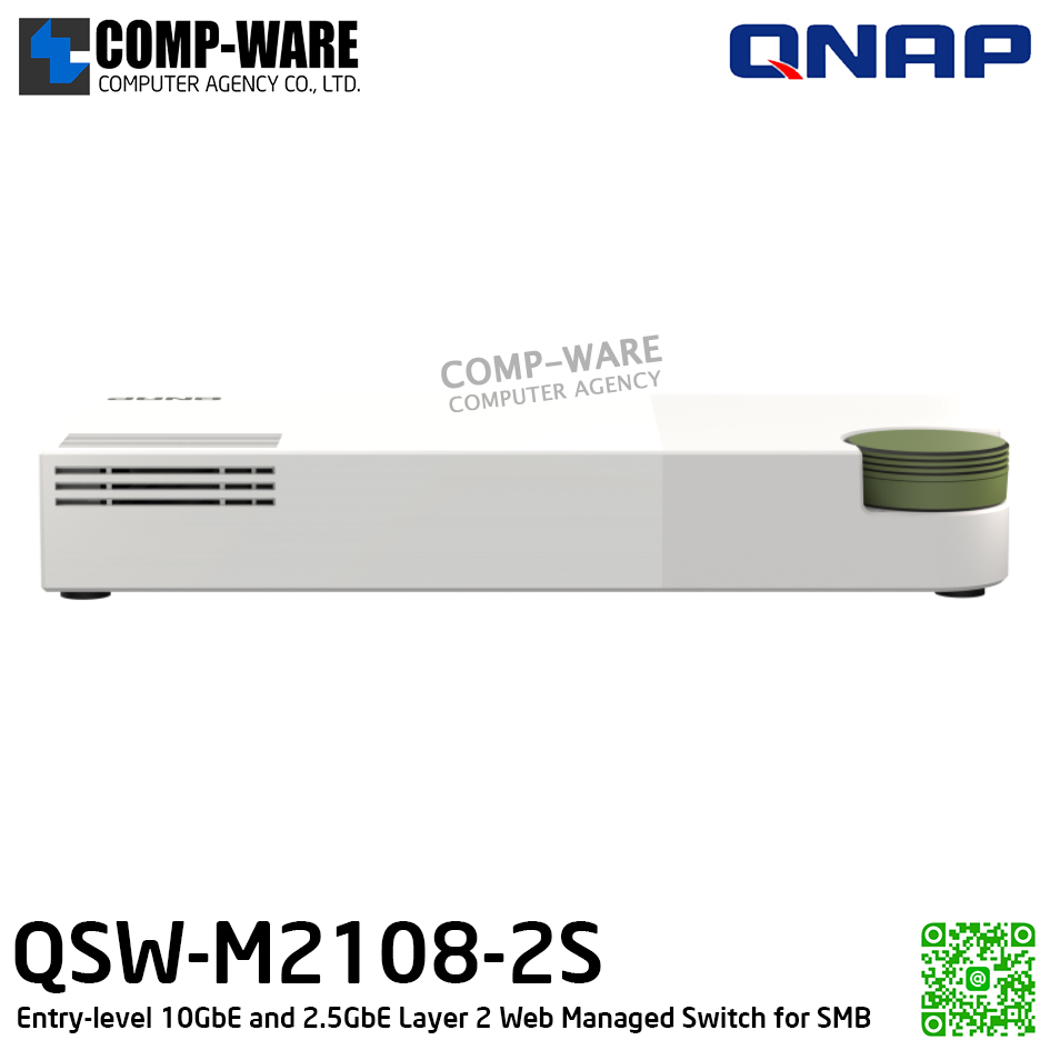 QNAP QSW-M2108-2S Entry-level 10GbE and 2.5GbE Layer 2 Web Managed Switch for SMB / 2Year Warranty