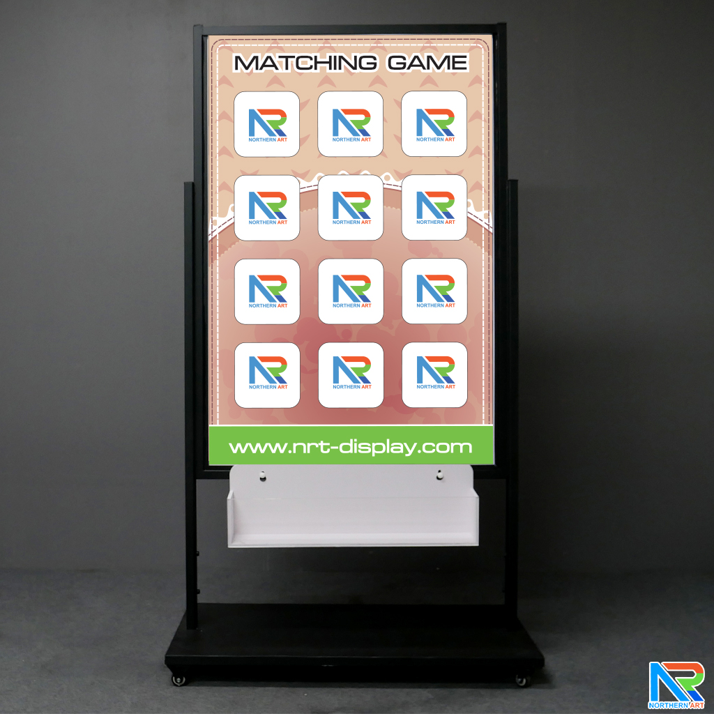 เช่าเกมส์เปิดป้ายจับคู่ 12 ช่อง Matching game ขนาด (W)94 x (D)45 x (H)170 cm.พร้อมล้อเลื่อน เคลื่อนย้ายสะดวก