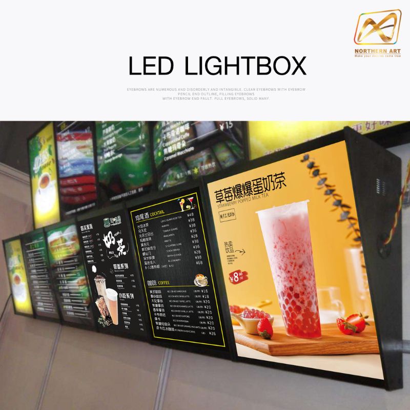 ป้ายไฟ LED ป้ายLEDเมนู สามารถติดตั้งแบบติดผนัง-เพดานได้ ติดตั้งง่าย ประหยัดพลังงาน ถอดประกอบได้