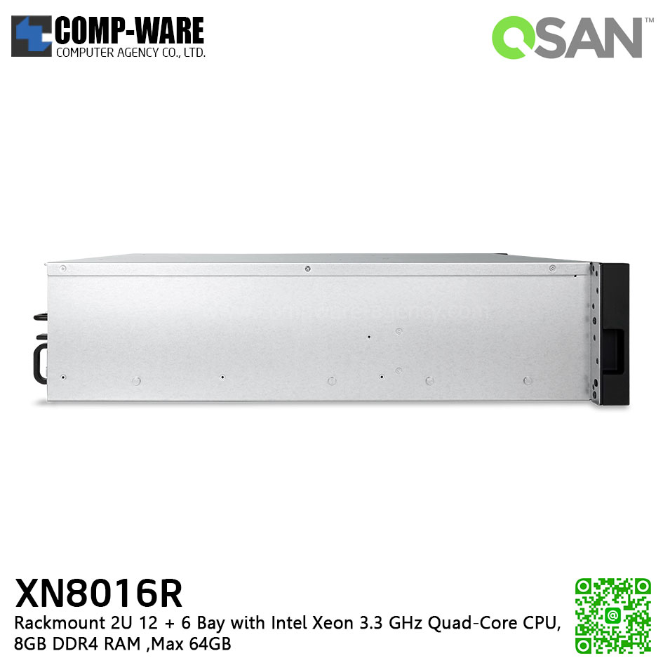 QSAN (16 Bays) XCubeNAS XN8016R (8GB RAM) Rackmount 3U NAS Storage , No HDD