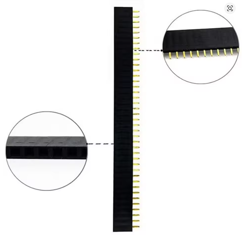 หัวต่อ 40 Pin 1x40 Single Row Female 2.54 Breakable Pin Header PCB JST Connector Strip For Arduino DIY Kit (ชุดละ 5 ชิ้น)