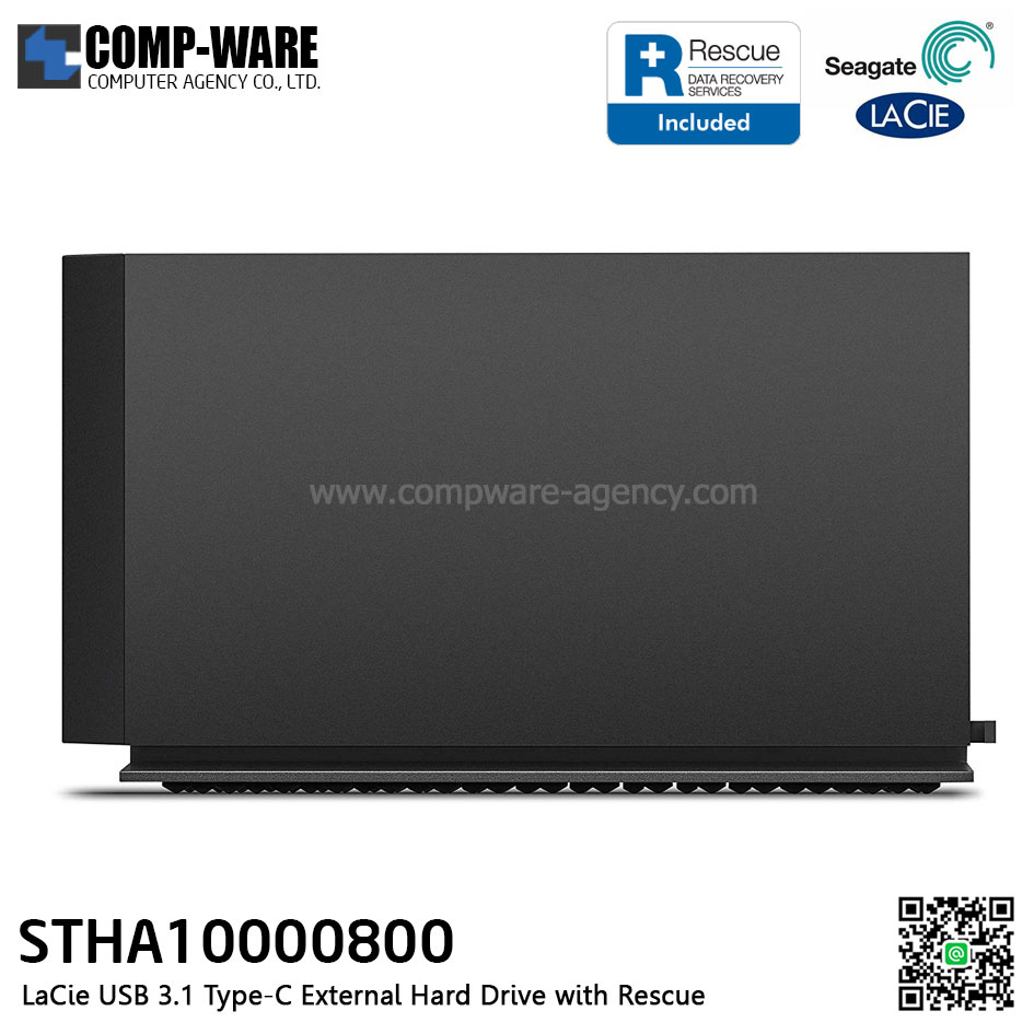 LaCie d2 Professional 10TB USB 3.1 Type-C External Hard Drive with Rescue Data Recovery Services - STHA10000800