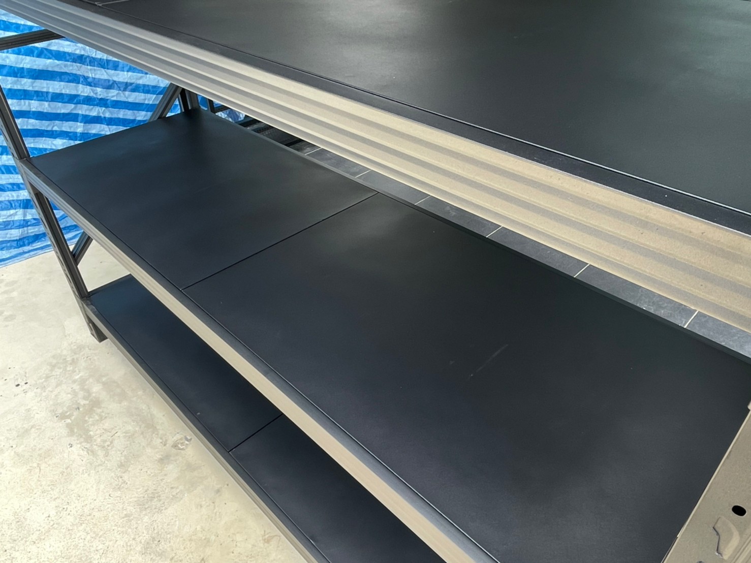 Micro Rack W200xD60xH200cm. (สีดำ) ชั้นเหล็กวางสินค้า