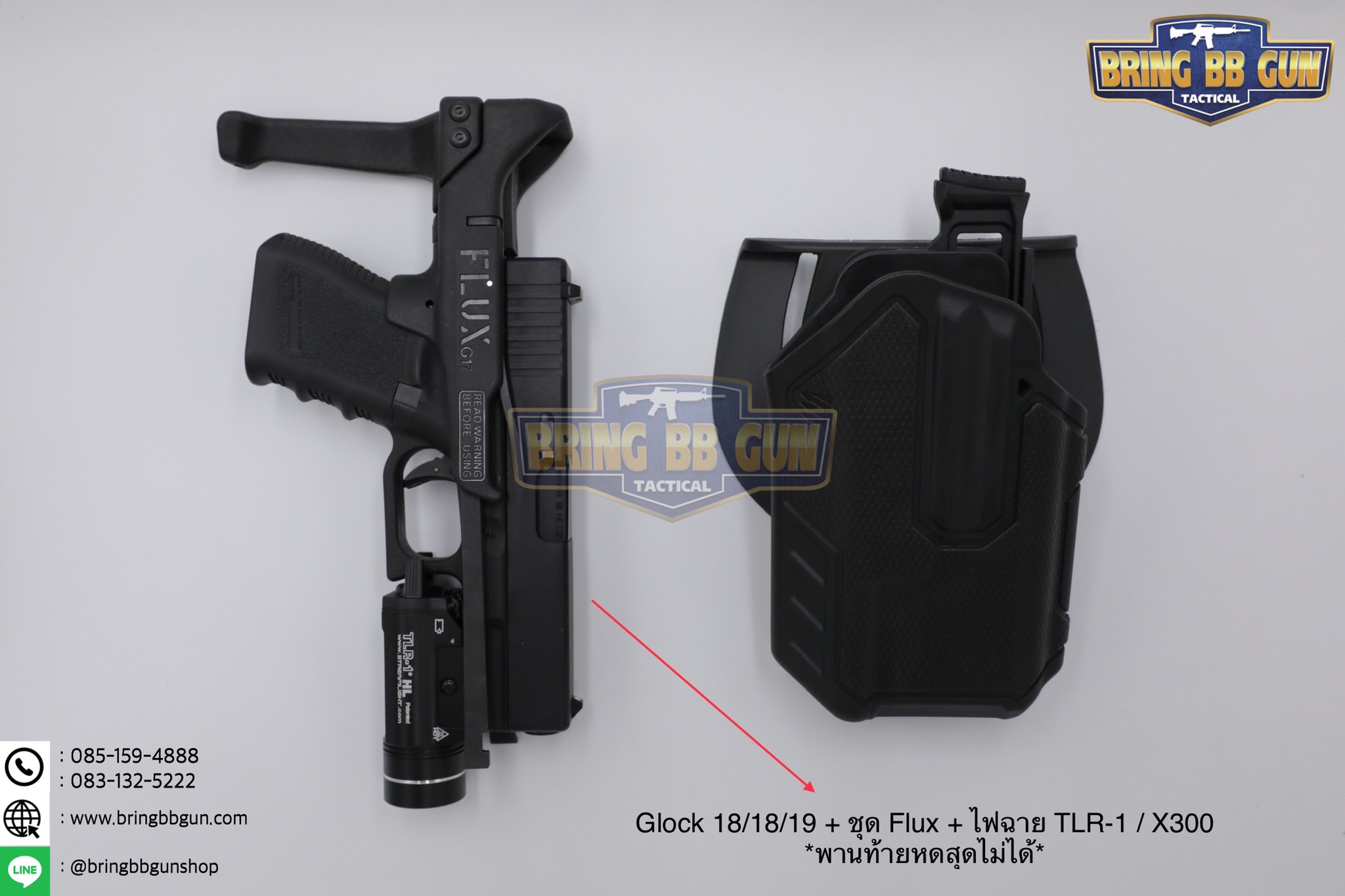 ซองปืนพกนอกปลดนิ้วโป้ง Black Hawk รุ่น Omnivore (Omnivore Multifit Holsters) (ซองปืน+ไฟฉาย)