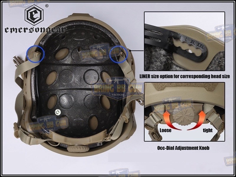 หมวก FAST SF SUPER HIGH CUT ยี่ห้อ Emerson (Emersongear Fast SF Super High Cut Tactical Helmet) (Ultra High Cut) (Super High Cut) (Tactical Helmet) (OPS-C)