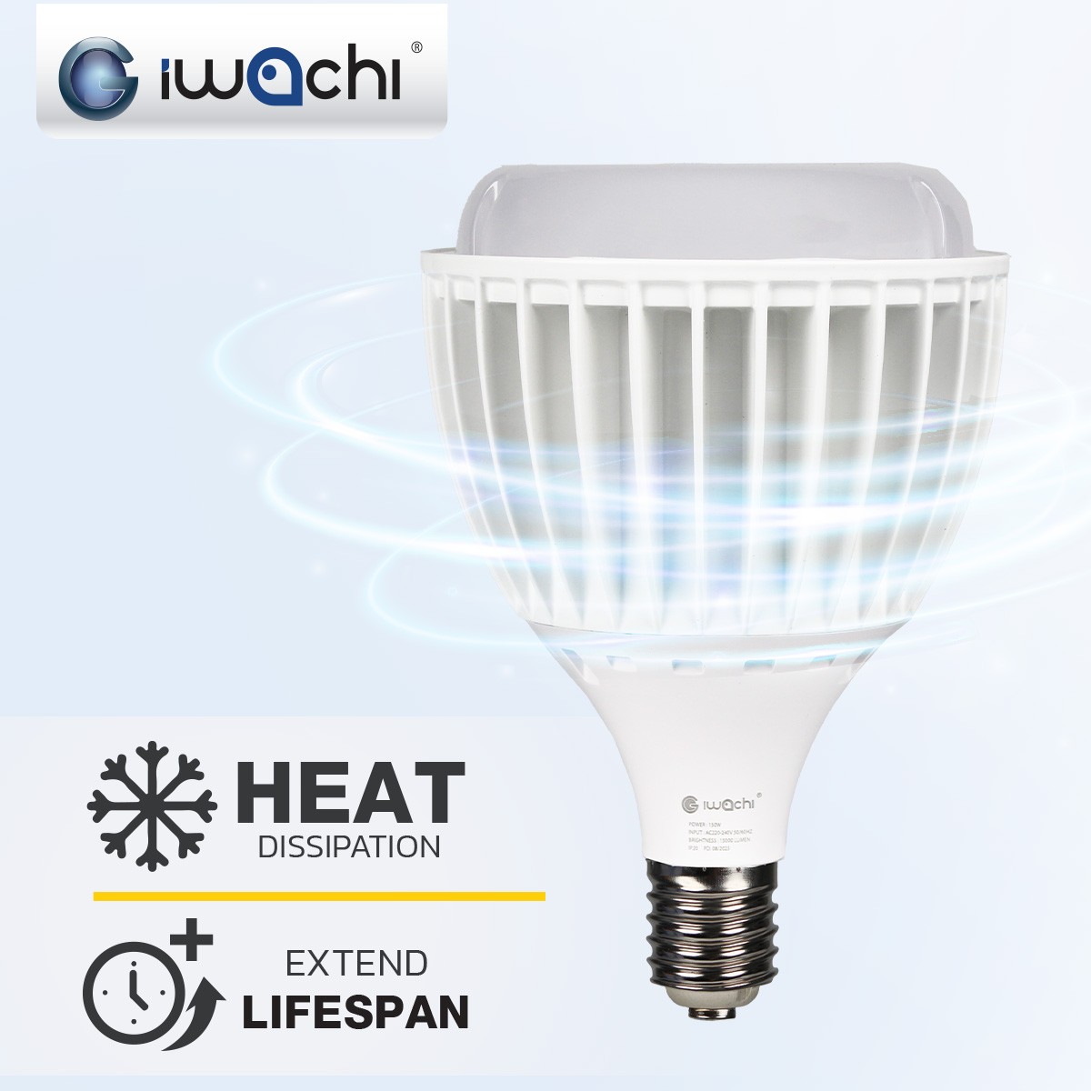หลอดแสงจันทร์LED ขั้ว E40 HI POWER 150w 15000lm 3000K-6500K