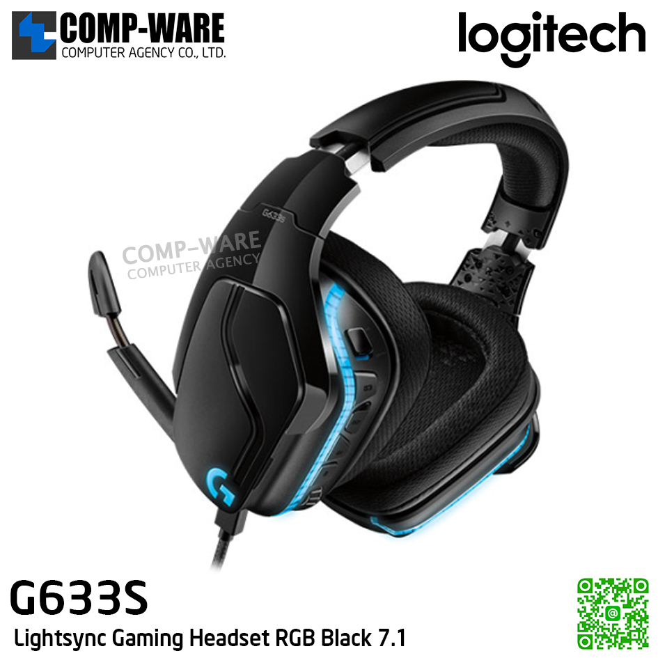 Logitech G633S 7.1 Lightsync Gaming Headset RGB Black - 2Y Warranty - 981-000752