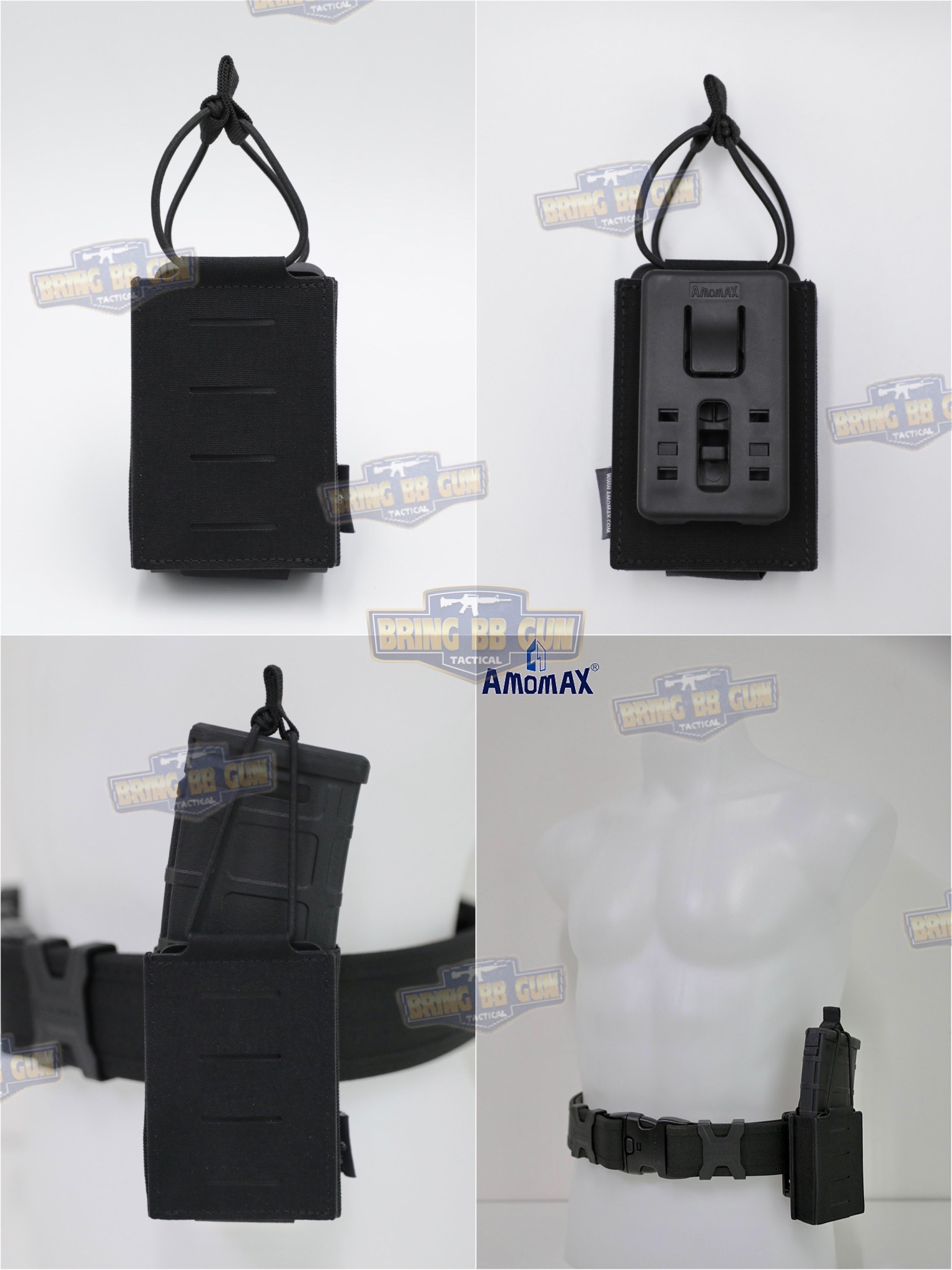 เพ้าแม็กกาซีนเดี่ยว ยี่ห้อ Amomax รุ่น ปืนยาว (Fabric Magazine Pouch)