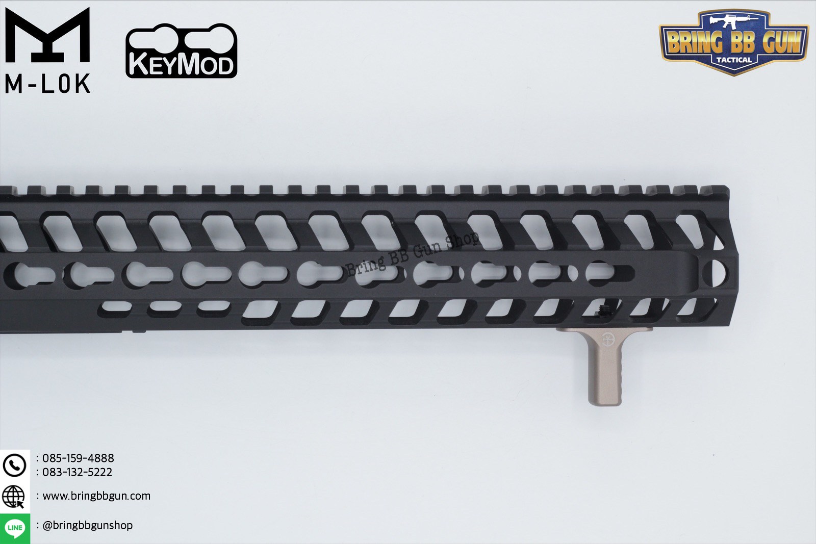 กริ๊ปมือหน้า (Angled Foregrip) ยี่ห้อ Impact Weapons Components M-Lok/Keymod Barrier Hand Stop (ใช้ได้กับชุดหน้าระบบราง M-Lock และ Keymod)