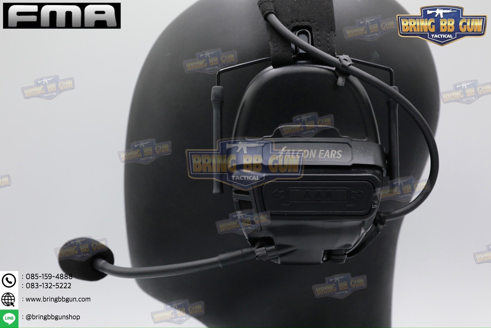 หูฟังสื่อสารตัดเสียงได้ FCS Falcon ยี่ห้อ FMA (FCS Falcon Ears Tactical Communication Headset)