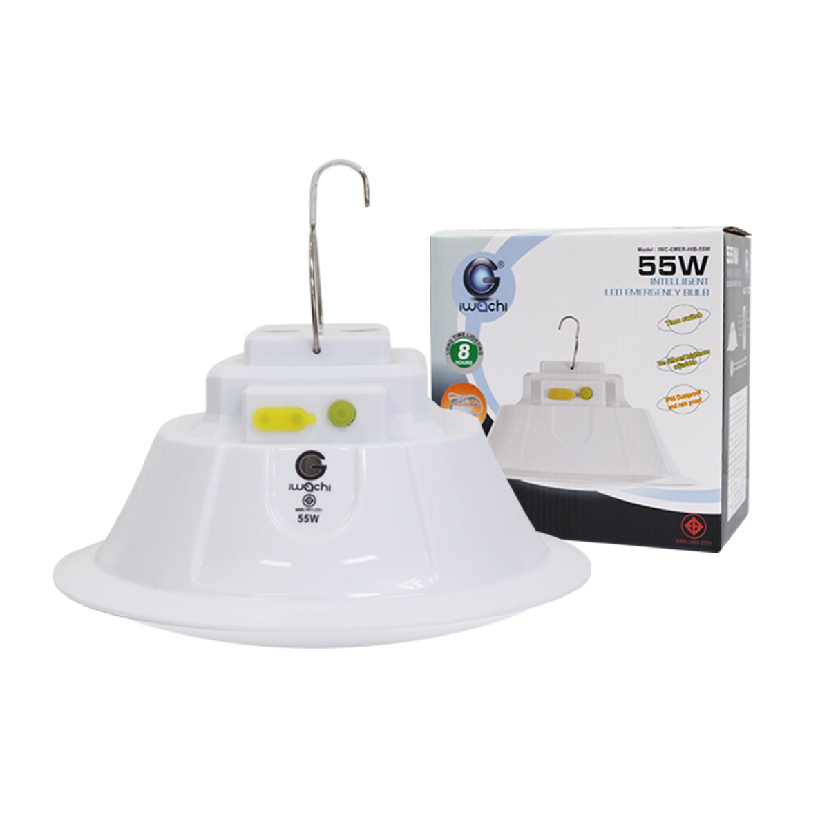 IWC-EMER-HIB-REMOTE-55W-WH+WW โคมไฮเบย์ฉุกเฉิน (3 แสง พร้อมรีโมท)