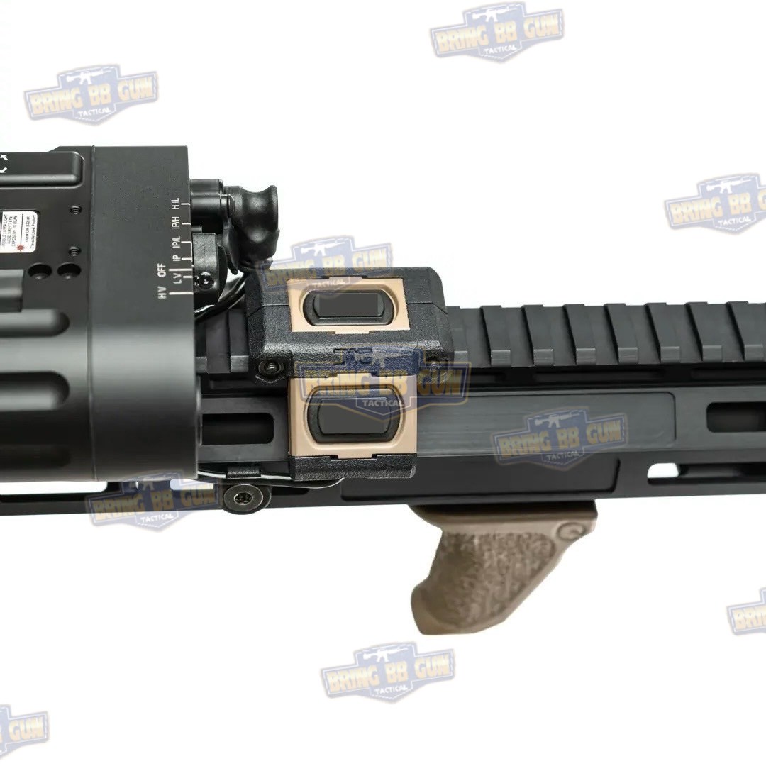 เคสสวิตซ์หางหนูแบบคู่ จับราง Picatinny (เอียง45องศา) (เคสสวิตซ์หางหนู2ทาง) (Dual Picatinny Offset for Modbutton Lite)