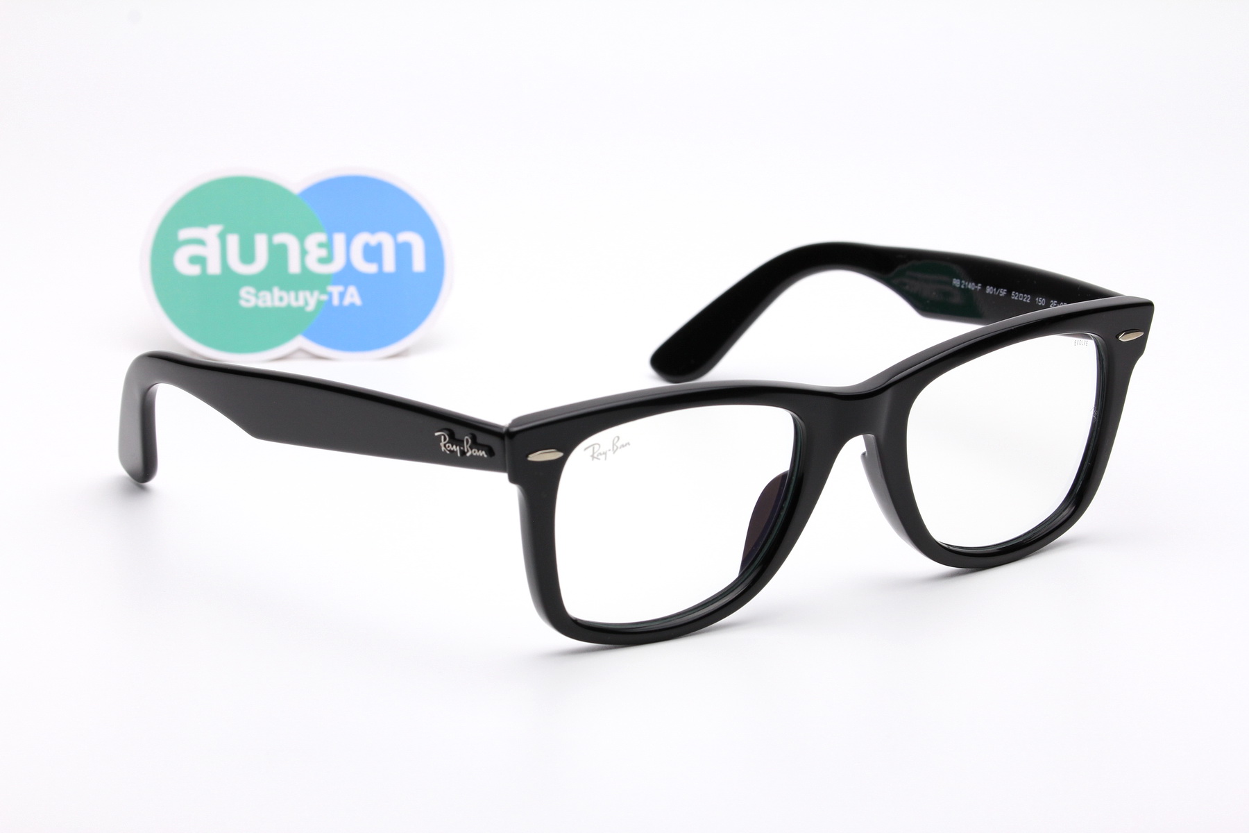 RayBan Wayfarer Clear Evolve RB2140F 901/5F 52mm.