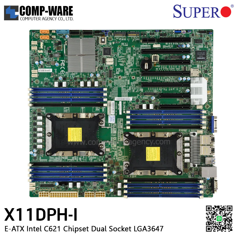Supermicro X11DPH-I Intel C621 Chipset E-ATX Server/Workstation Motherboard Dual-CPU LGA3647