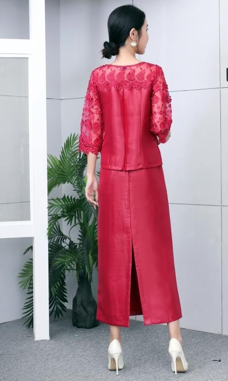 NNandNN Shop N-0003 ชุดเซ็ท กระโปรง ไหมเทียม พื้น หลายขนาด