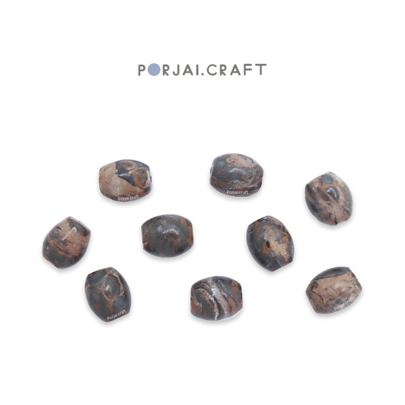 Opal Jasper Barrel Bead ลูกปัดแจสเปอร์ 12mm