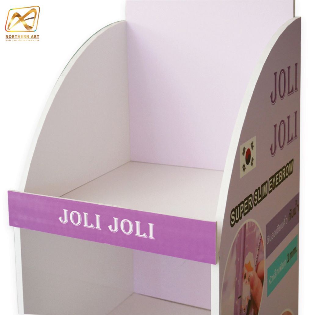 ชั้นวางสินค้าพลาสวูด ขนาด (W)30 x (D)35 x (H)140 ซม. พร้อมงานพิมพ์ พลาสวูดหนา 8 มม.