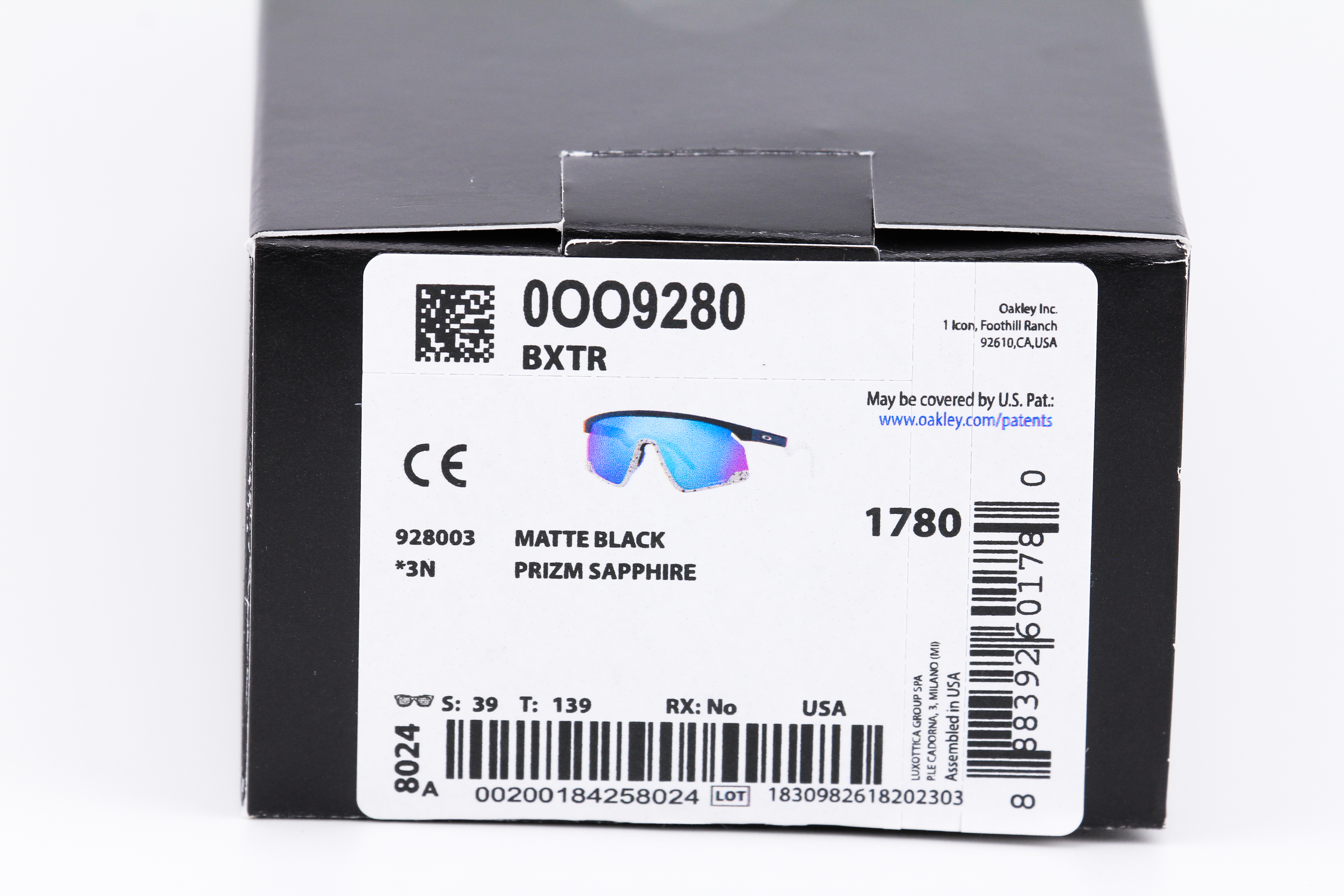 Oakley BXTR Matte Black/Prizm Sapphire SKU#OO9280-03