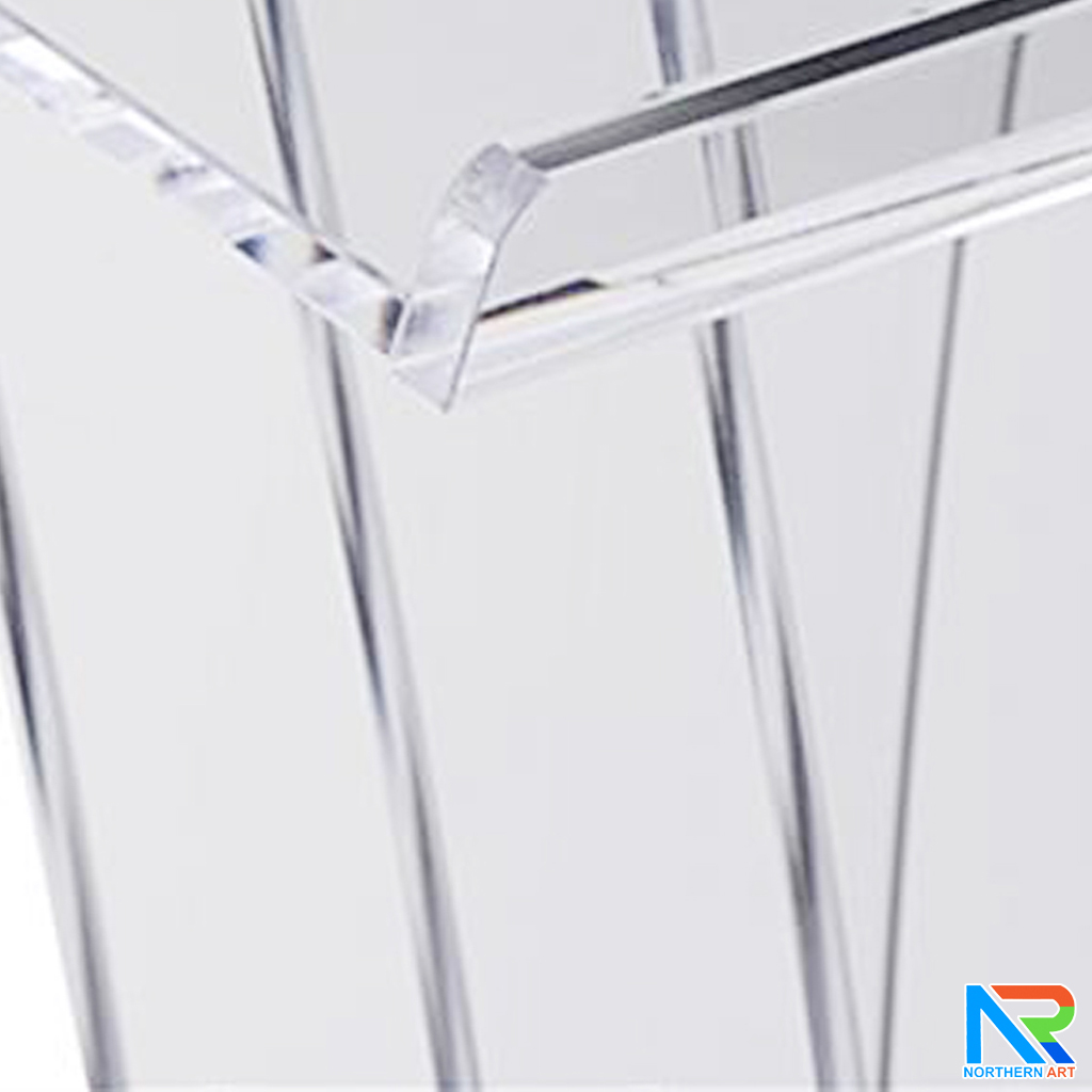 โพเดียม อะคริลิคใส AC-02 ขนาด(W)60 x (L)40 x (H)123 cm. TOP เอียงพร้อมกันตก วัสดุอะคริลิคใส หนา 10-20 มม.