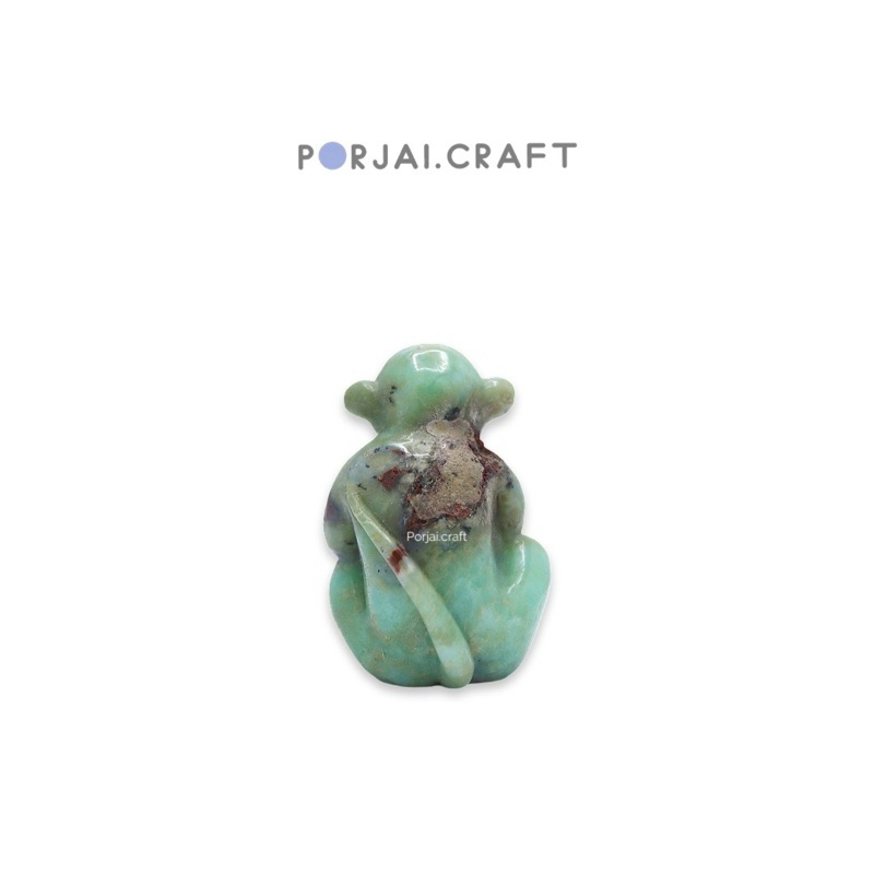 Chrysoprase Monkey Carving คริสโซเพลสแกะสลักรูปลิง 4.9cm
