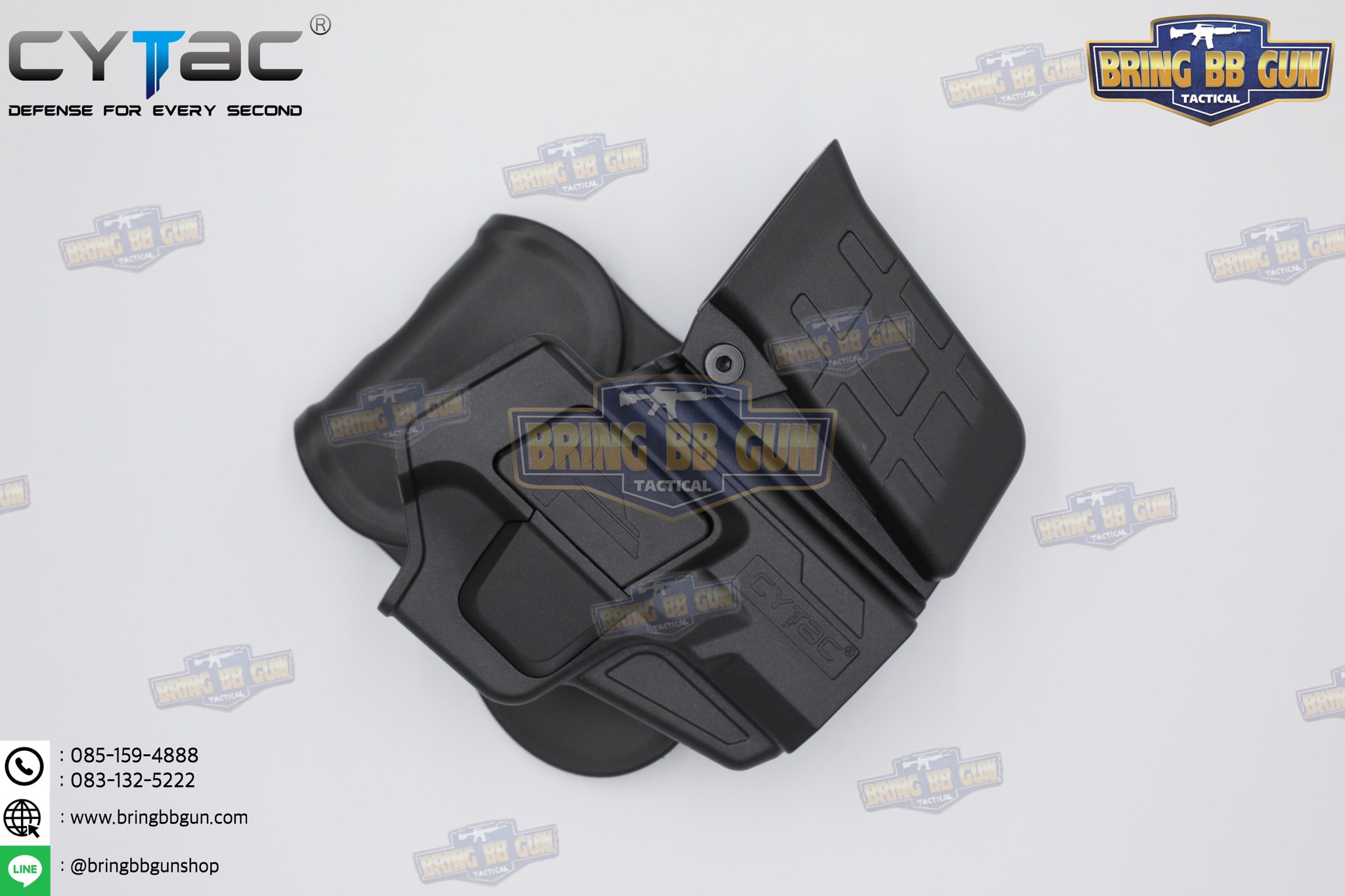 ซองปืนพกนอกปลดนิ้วชี้ + ซองแม็กกาซีน ยี่ห้อ Cytac รุ่น Glock19/Glock19X