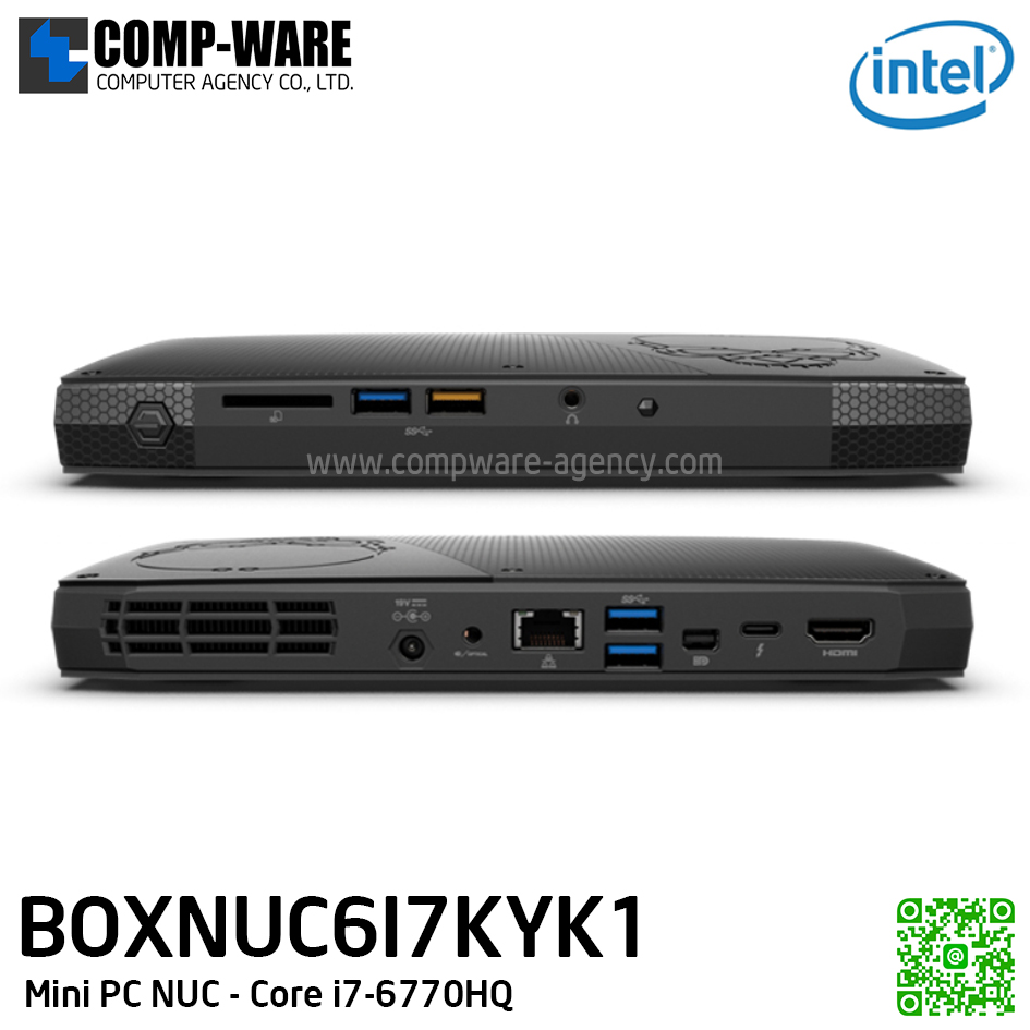 Intel NUC6I7KYK1 Mini PC NUC Kit - INTEL NUC (i7-6770HQ, M.2 SSD, 2xDDR4 SO-DIM-2133-1.35V or 1.2V-32GB, Mini Display, HDMI) BOXNUC6I7KYK1