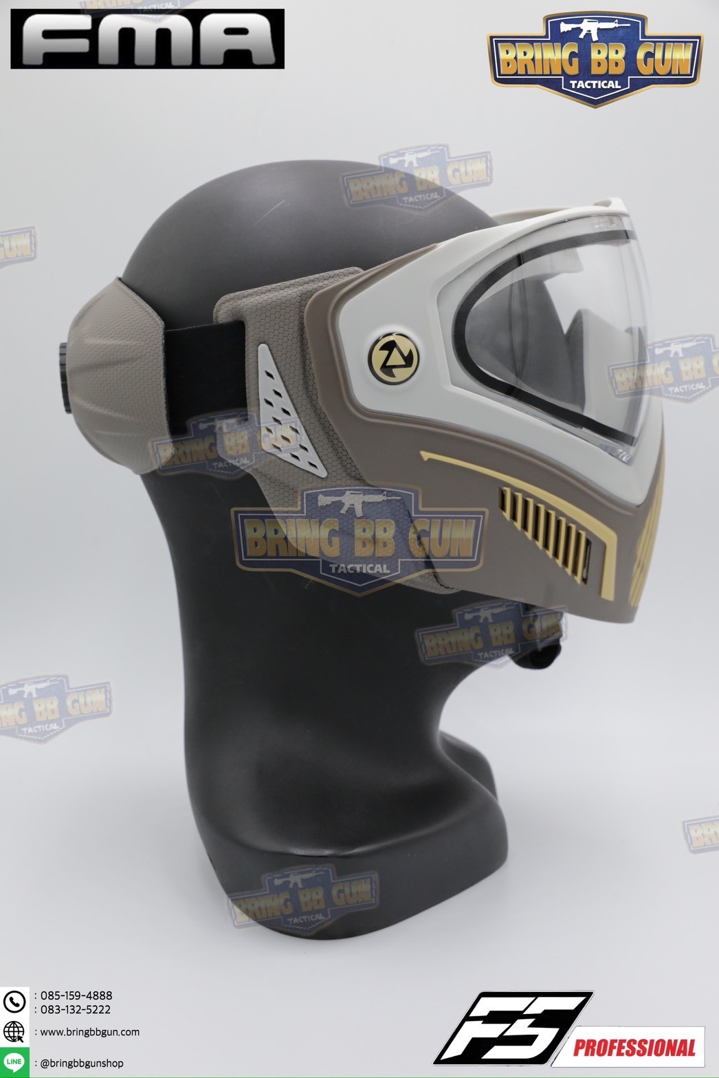 หน้ากาก F5 ยี่ห้อ FMA (FMA F5 STORM GOGGLE MASK) (F5 Professional) (Storm Goggle Mask)