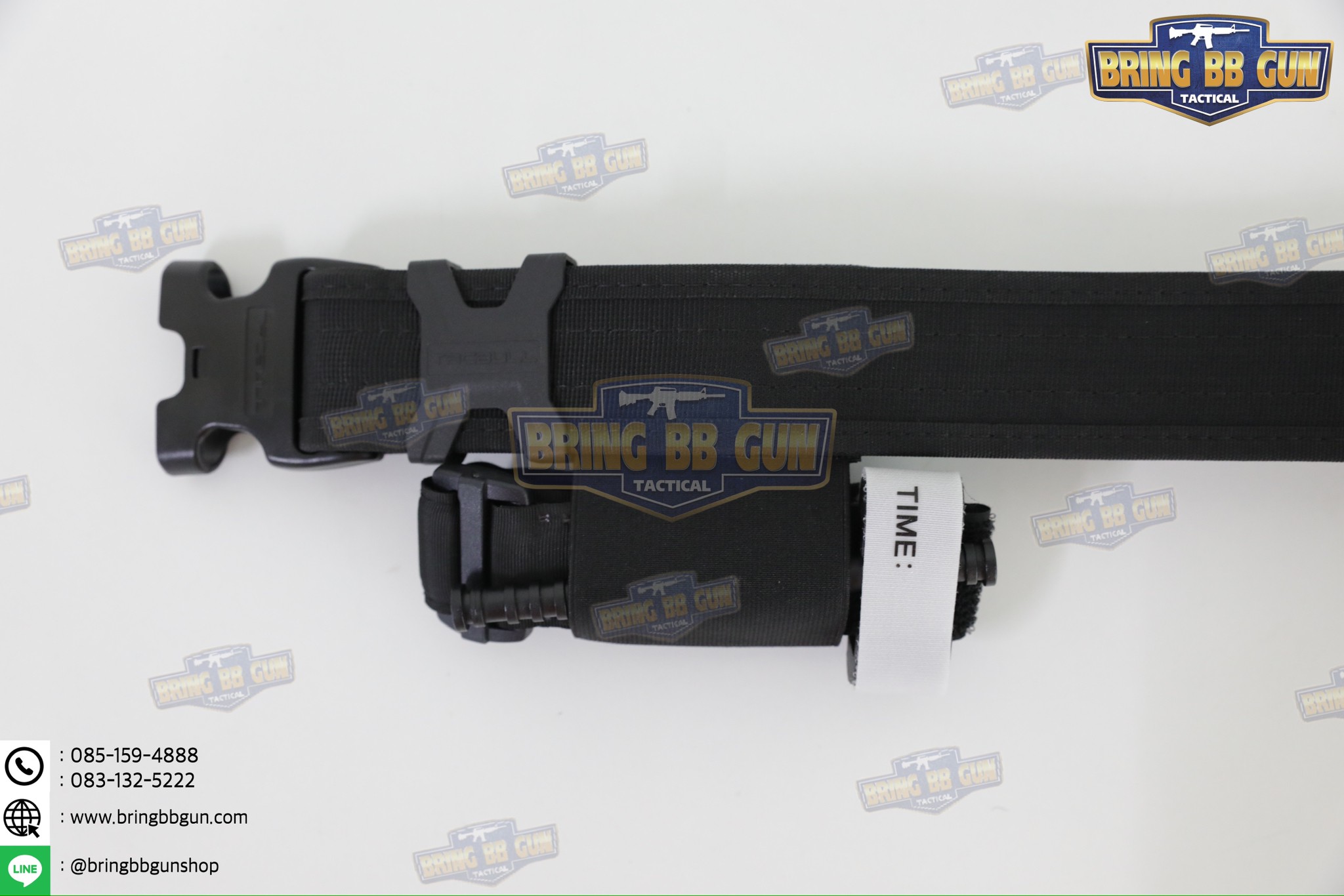 สายรัดเก็บทูนิเก้ แบบติดเข็มขัดยุทธวิธี/เสื้อเวส ยางยืด(สำหรับเก็บทูนิเก้) แบบติดเข็มขัดยุทธวิธี/เสื้อเวส สายรัดจัดเก็บอุปกรณ์ทูนิเก้ แบบตีนตุ๊กแก (Belt Mounted Elastic Tourniquet) (Elastic TQ Holder) (Tourniquet Holder)