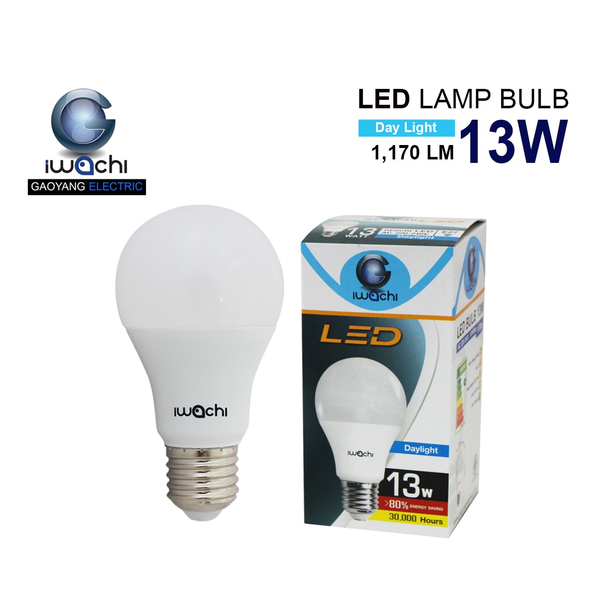 หลอดปิงปอง (รุ่นใหม่) IWC-LED-BULB-13W-WH แสงขาว