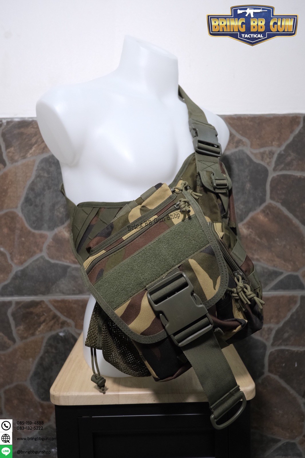 กระเป๋าสะพายข้าง-คาดอก รุ่น ทรงสามเหลี่ยม (เป้สะพายหลัง)