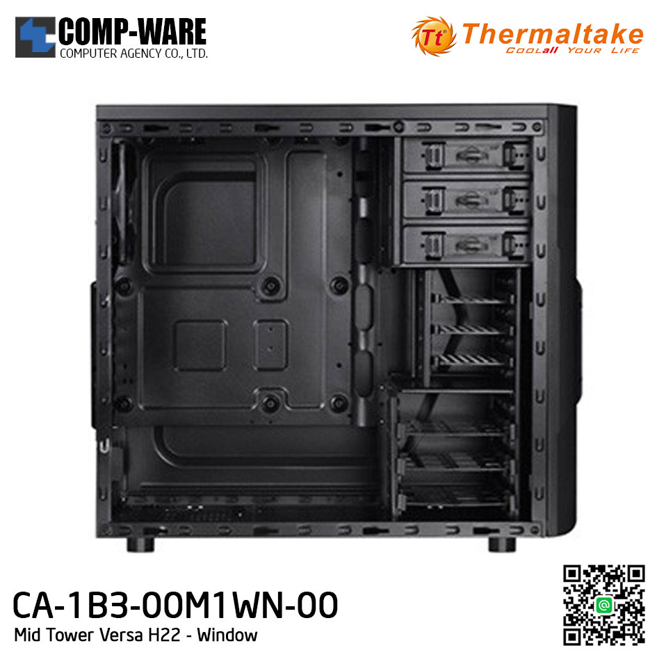 Thermaltake Versa H22 Window Mid-tower chassis , No Power - CA-1B3-00M1NN-00
