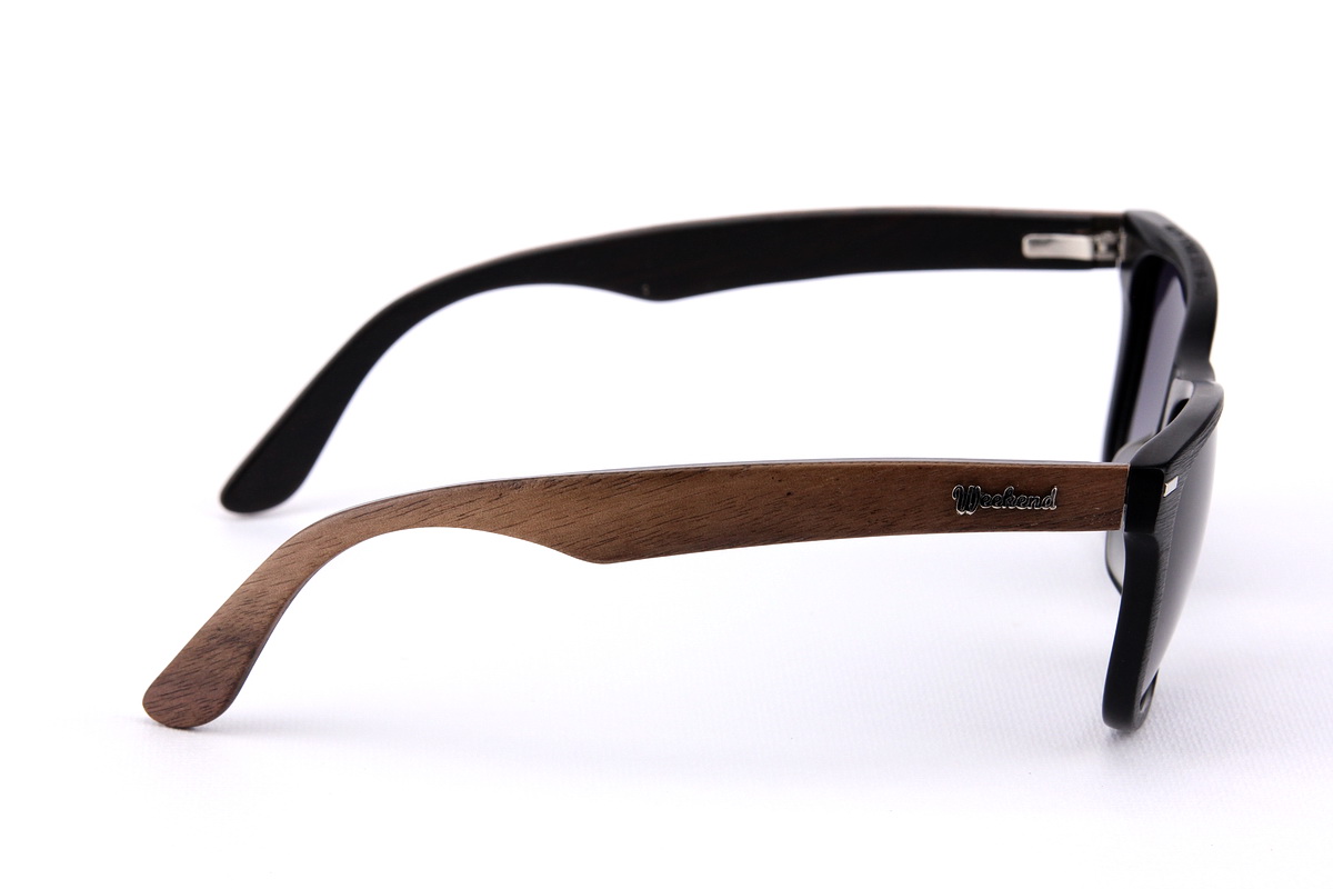 แว่นกันแดดขาไม้ Weekend Duet Collection New York Matte Black (Dark)