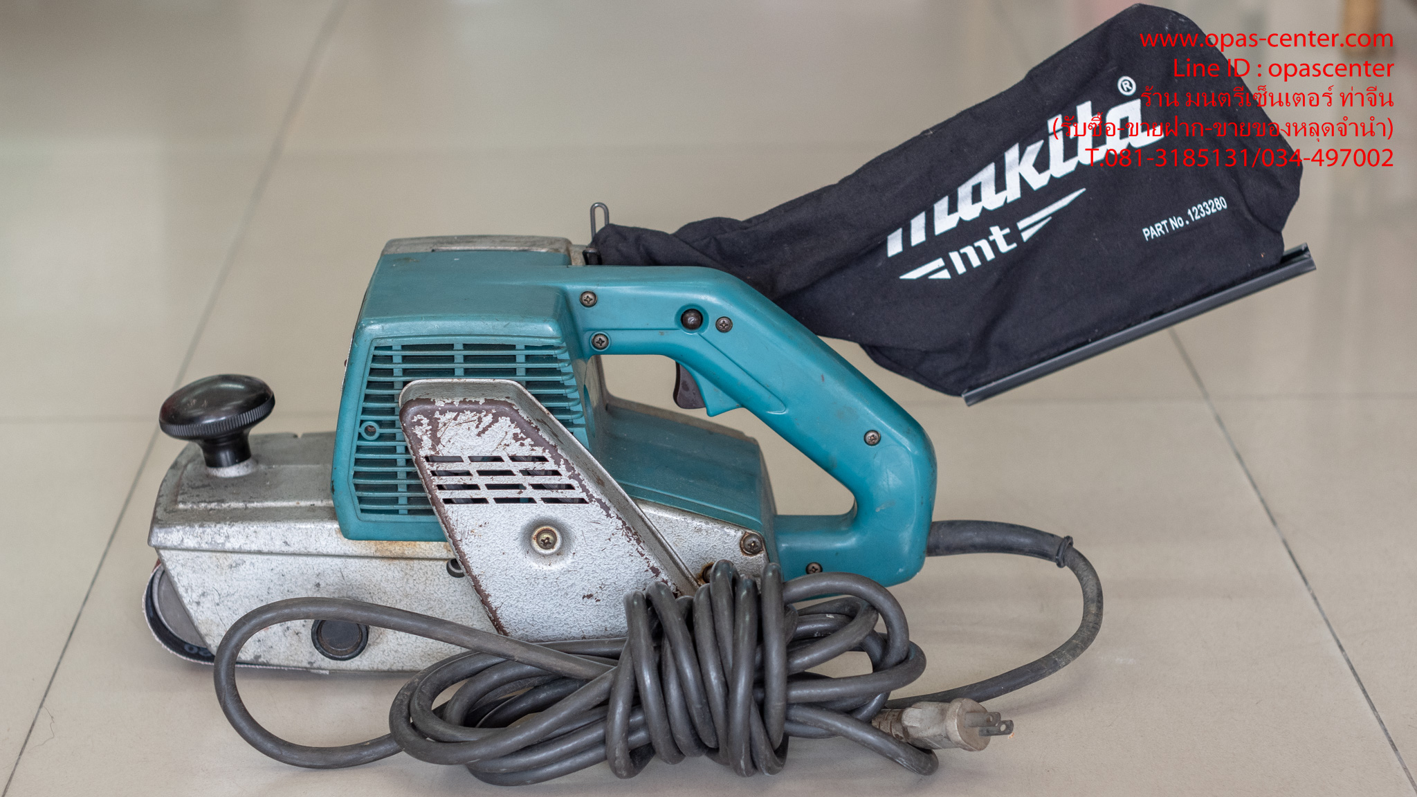 **ขายแล้ว**เครื่องขัดกระดาษทรายสายพาน MAKITA 9401 ขนาด 4 x 24 นิ้ว (940W) มือสอง ญี่ปุ่น ของแท้ พร้อมถุง