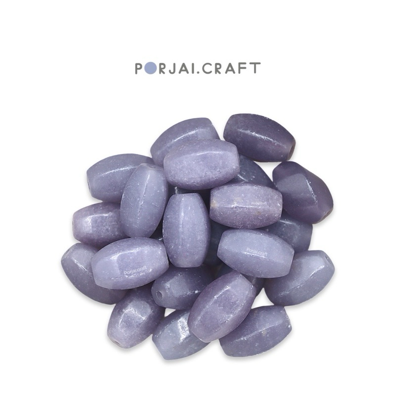 Lepidolite Barrel Bead ลูกปัดเลพิโดไลต์ 15mm