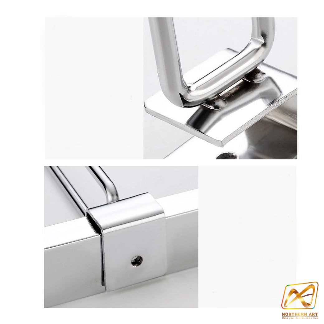 ขอแขวนสินค้า HOOK แบบแขนคู่ แขนบนยาว 20 cm. แขนล่าง 18.5 cm. สีเงิน พร้อมป้ายราคา 4x6 cm.