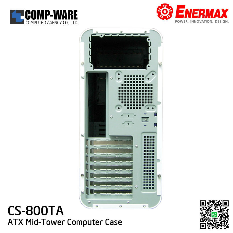 Enermax CS-800TA White ATX Mid-Tower Computer Case, No Power supply