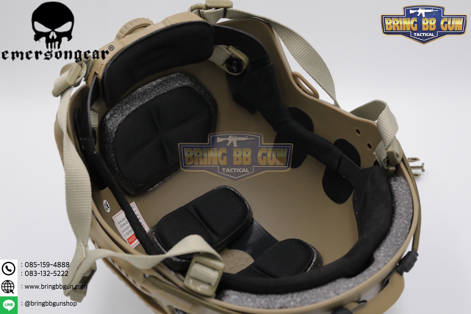 หมวก Fast ยี่ห้อ Emerson รุ่น ปรับท้ายทอยได้ (หมวกฟาส) (Fast Helmet MH type)