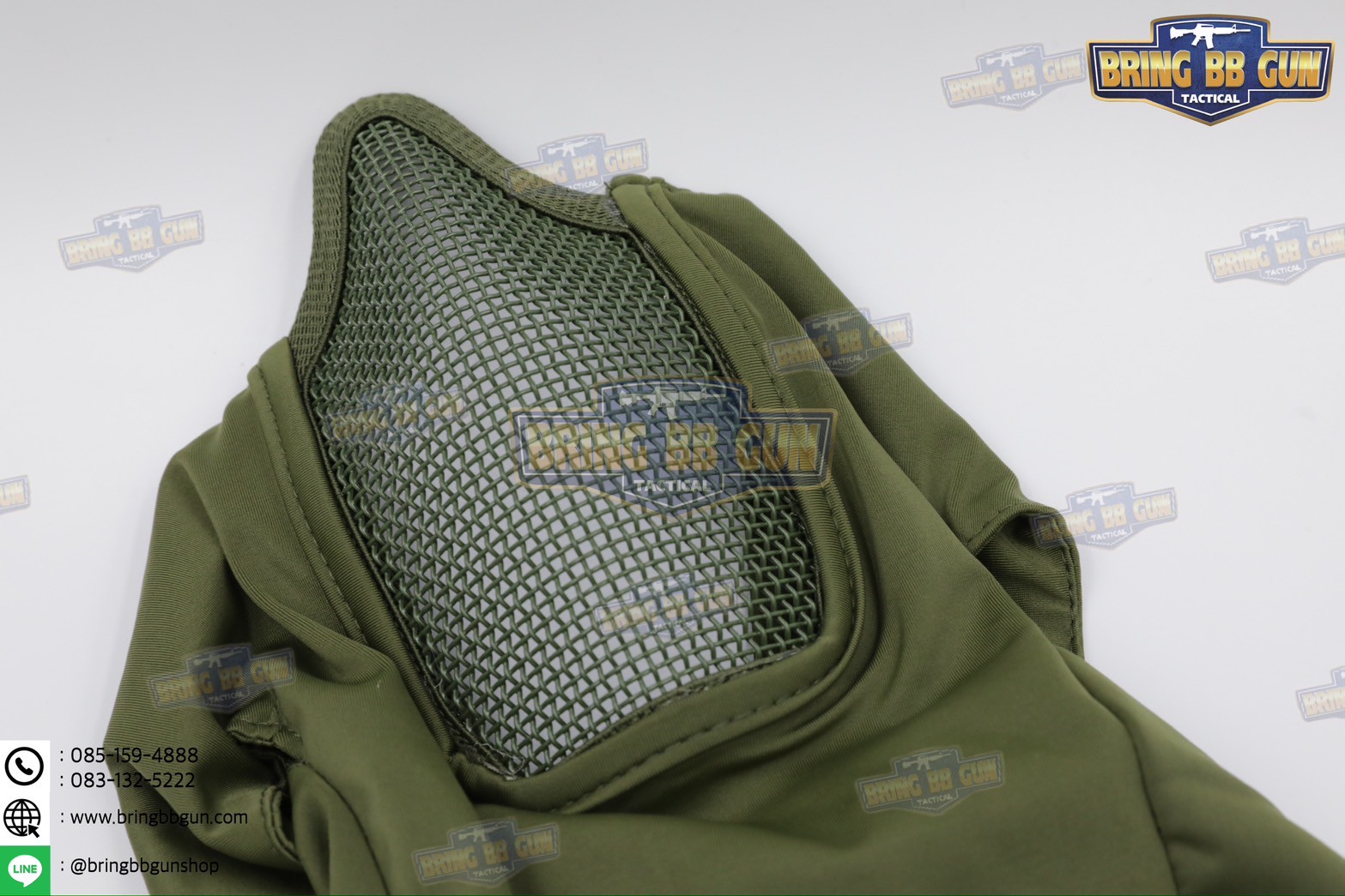 โม่ง+ตระแกรงเหล็กกันปาก (Tactical Headgear)