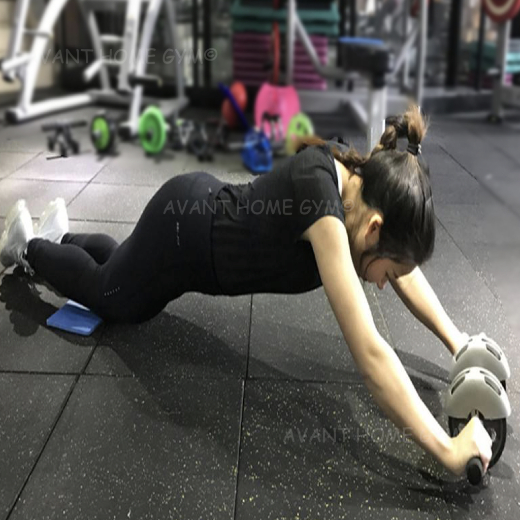 พร้อมส่ง* [ส่งฟรี !!] ลูกกลิ้งอัจฉริยะ บริหารหน้าท้องแบบล้อคู่ Double Wheel AB Power จากUSA วัสดุพรีเมี่ยม