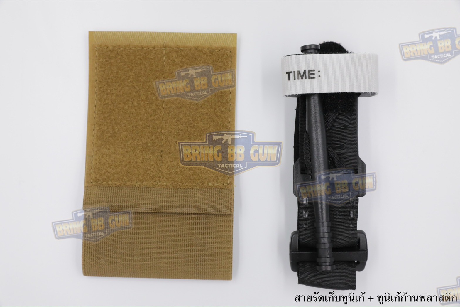 สายรัดเก็บทูนิเก้ แบบติดเข็มขัดยุทธวิธี/เสื้อเวส Version 2 ยางยืด(สำหรับเก็บทูนิเก้) แบบติดเข็มขัดยุทธวิธี/เสื้อเวส สายรัดจัดเก็บอุปกรณ์ทูนิเก้ แบบตีนตุ๊กแก (Belt Mounted Elastic Tourniquet Version 2) (Elastic TQ Holder) (Tourniquet Holder)