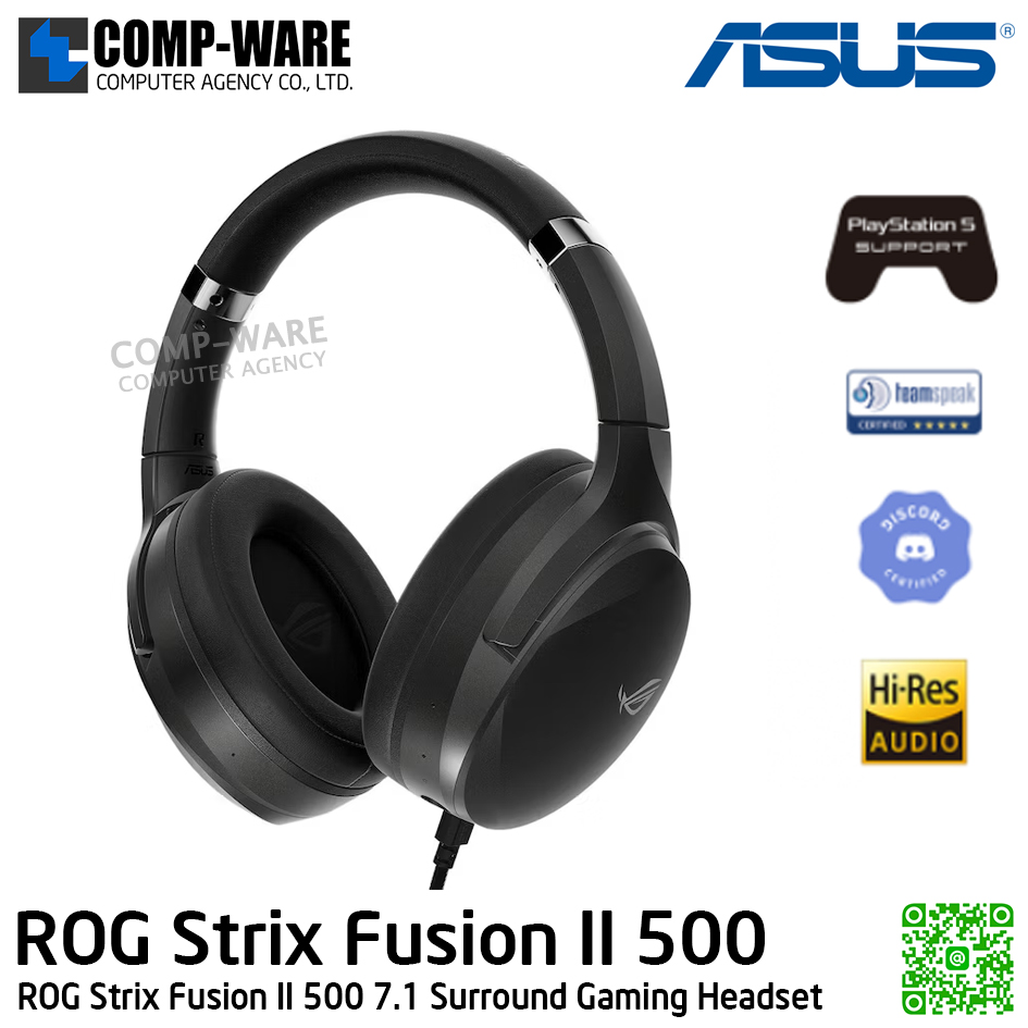 ASUS ROG Strix Fusion II 500 7.1 Surround Gaming Headset - 90YH02W5-B2UA00 - 2Y Warranty