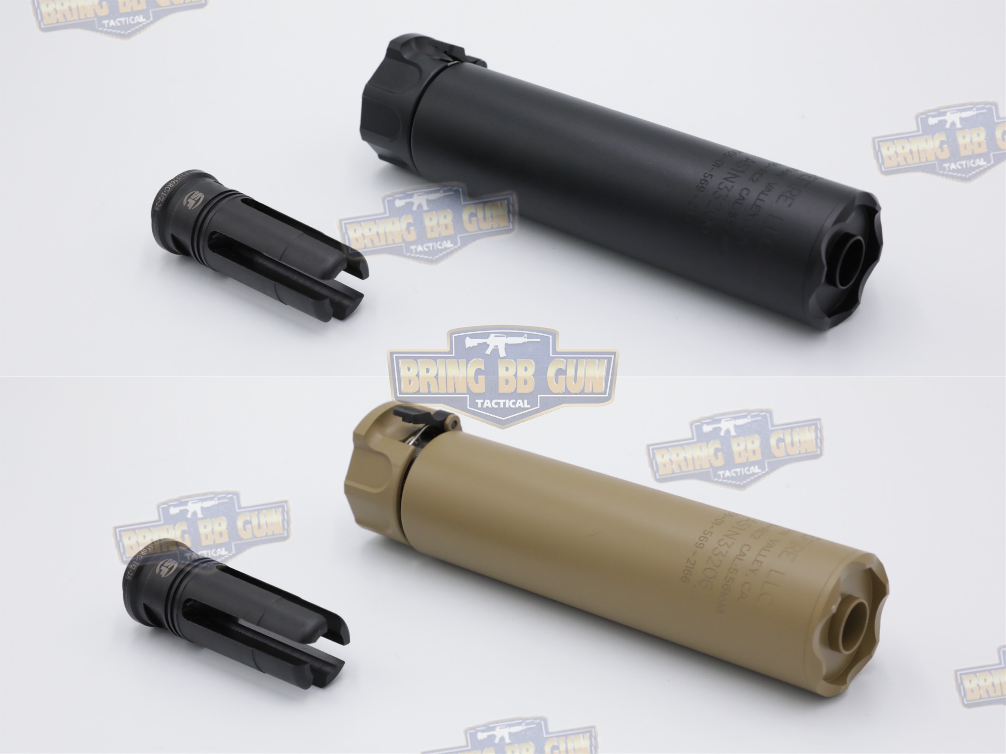 เก็บเสียง+ปลอกลดแสง ยี่ห้อ Surefire รุ่น Socom556 (6") (SOCOM556-RC2 & 4-Prong Flash Hider) (Fast-Attach Sound Suppressor)