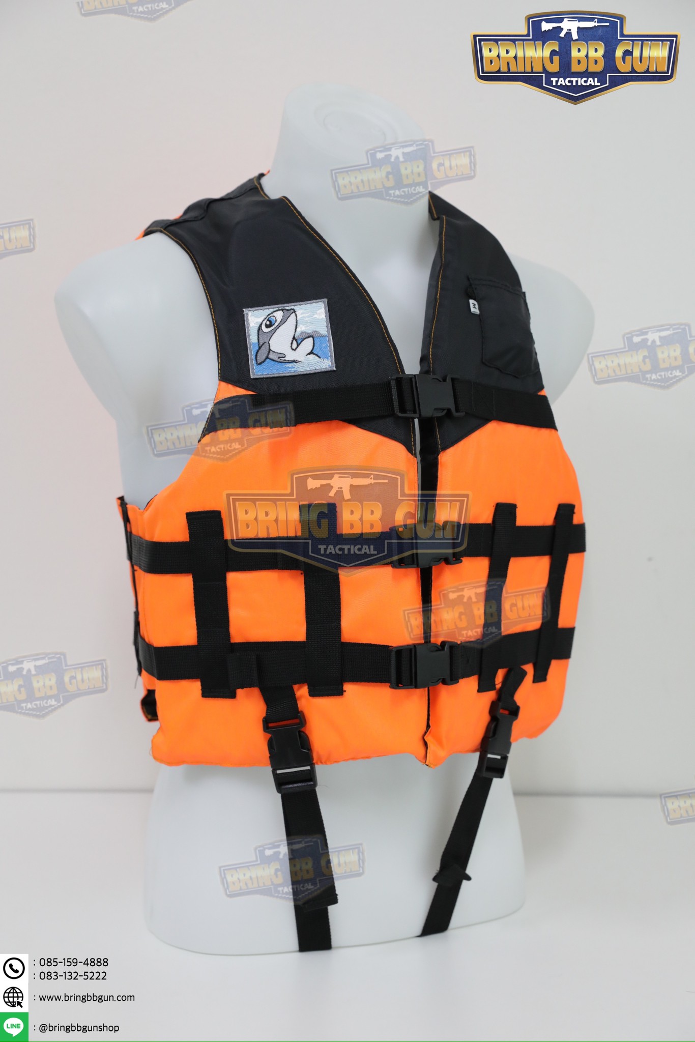 เสื้อชูชีพ ยี่ห้อ ปลาโลมา (เสื้อพยุงตัว) (เสื้อชูชีพ อุปกรณ์ช่วยชีวิต) (Life Jacket) (Life Vest)
