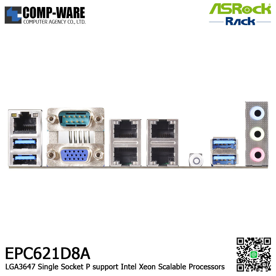 ASRock Rack EPC621D8A Intel C621 Chipset ATX Motherboard Single-CPU Scalable Processors LGA3647