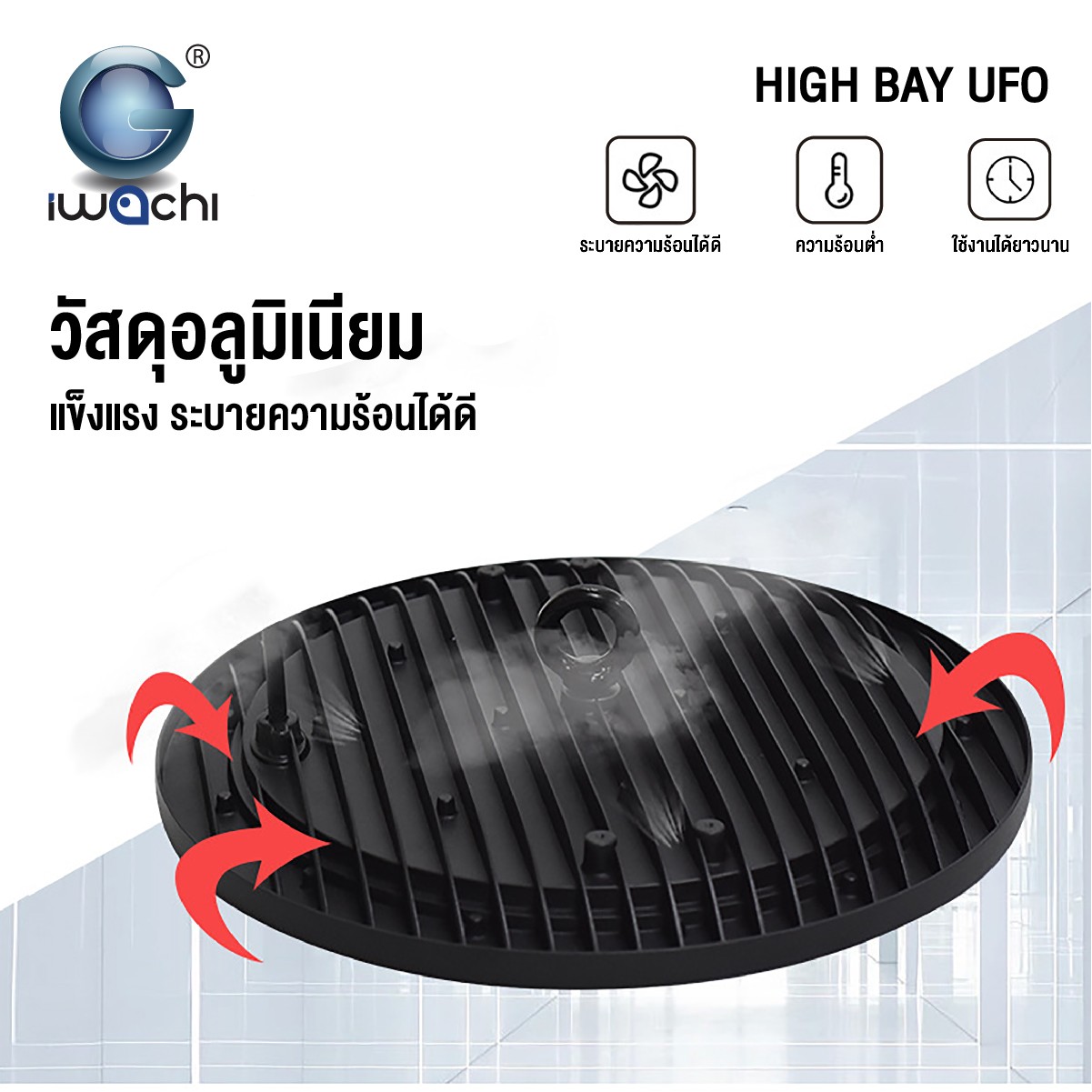 โคมไฟled HIGH BAY 150W รุ่นใหม่ บางมาก ระบายความร้อนได้เร็ว