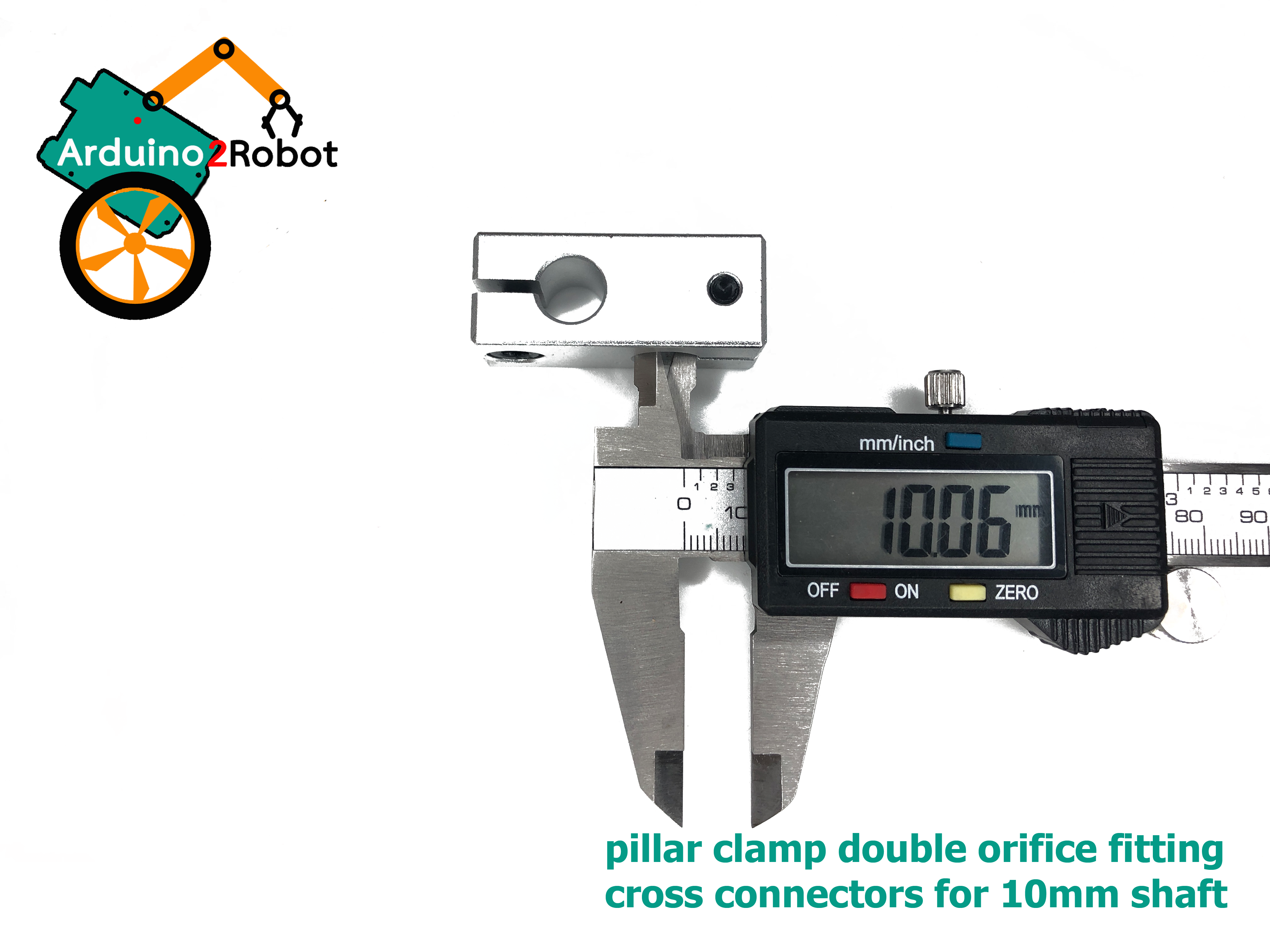 pillar clamp double orifice fitting cross connectors for 10mm shaft