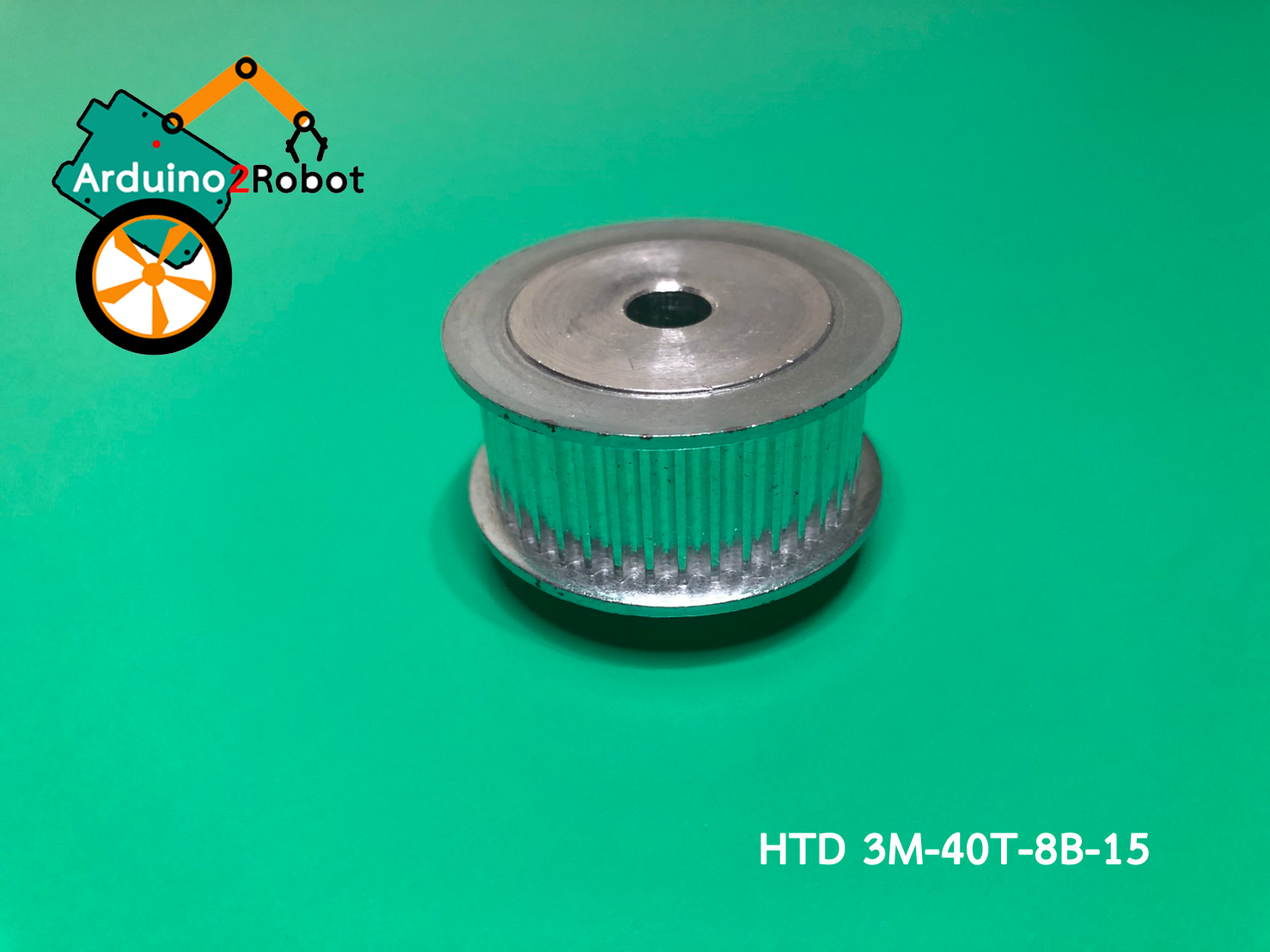 HTD 3M timing pulley 40 teeth bore 8mm สำหรับสายพาน 3M belt width 15mm (HTD 3M-40T-8B-15)
