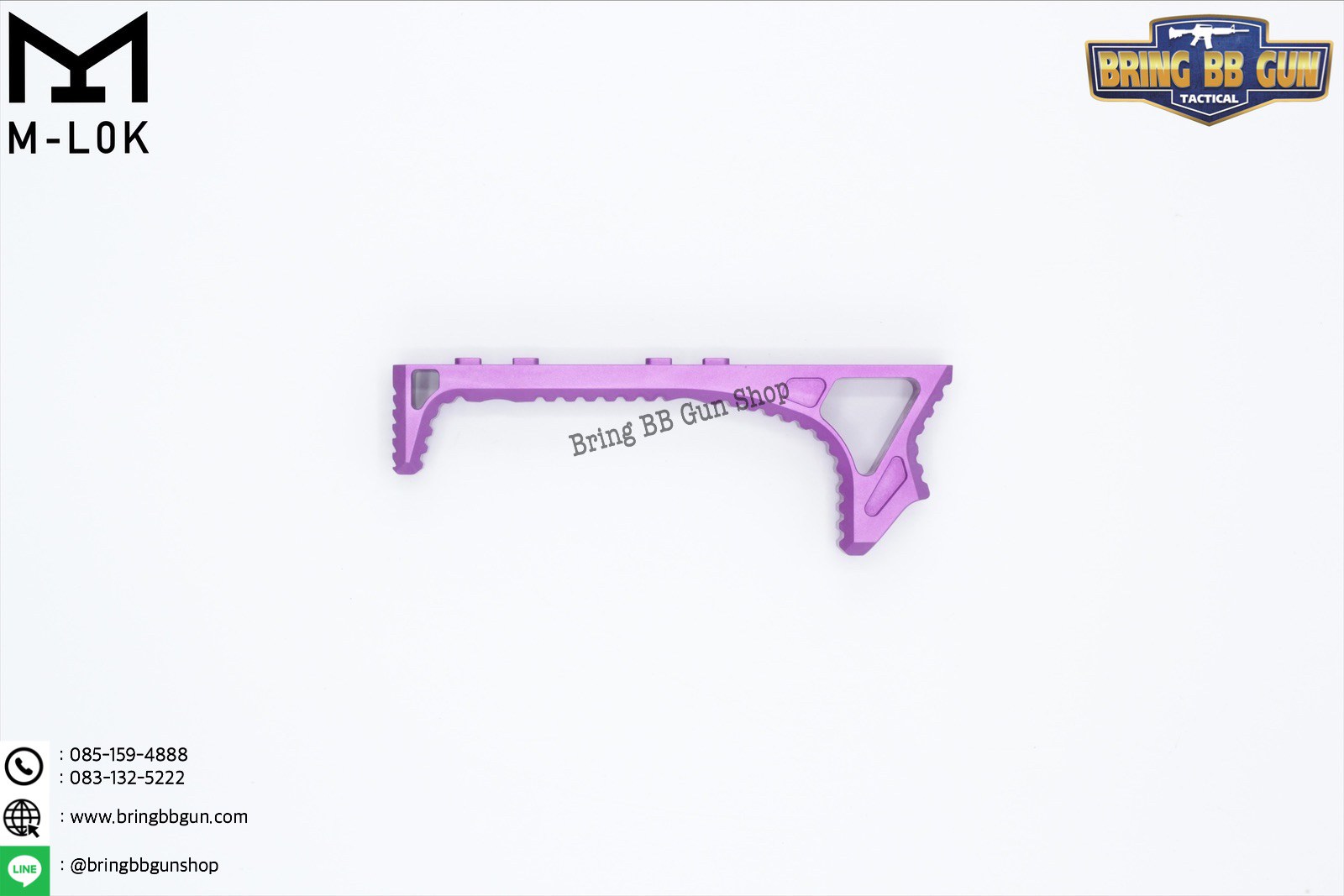 กริ๊ปมือหน้า ยี่ห้อ Castellan รุ่น Curve Foregrip CNC M-Lok (ใช้ได้กับชุดหน้าระบบราง M-Lock เท่านั้น)