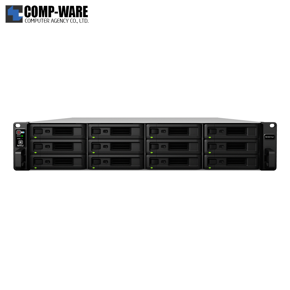 Synology RackStation (2U 12-Bay) RS18017xs+ (16GB ECC RAM) with Rail Kit RKS1317 , No HDD