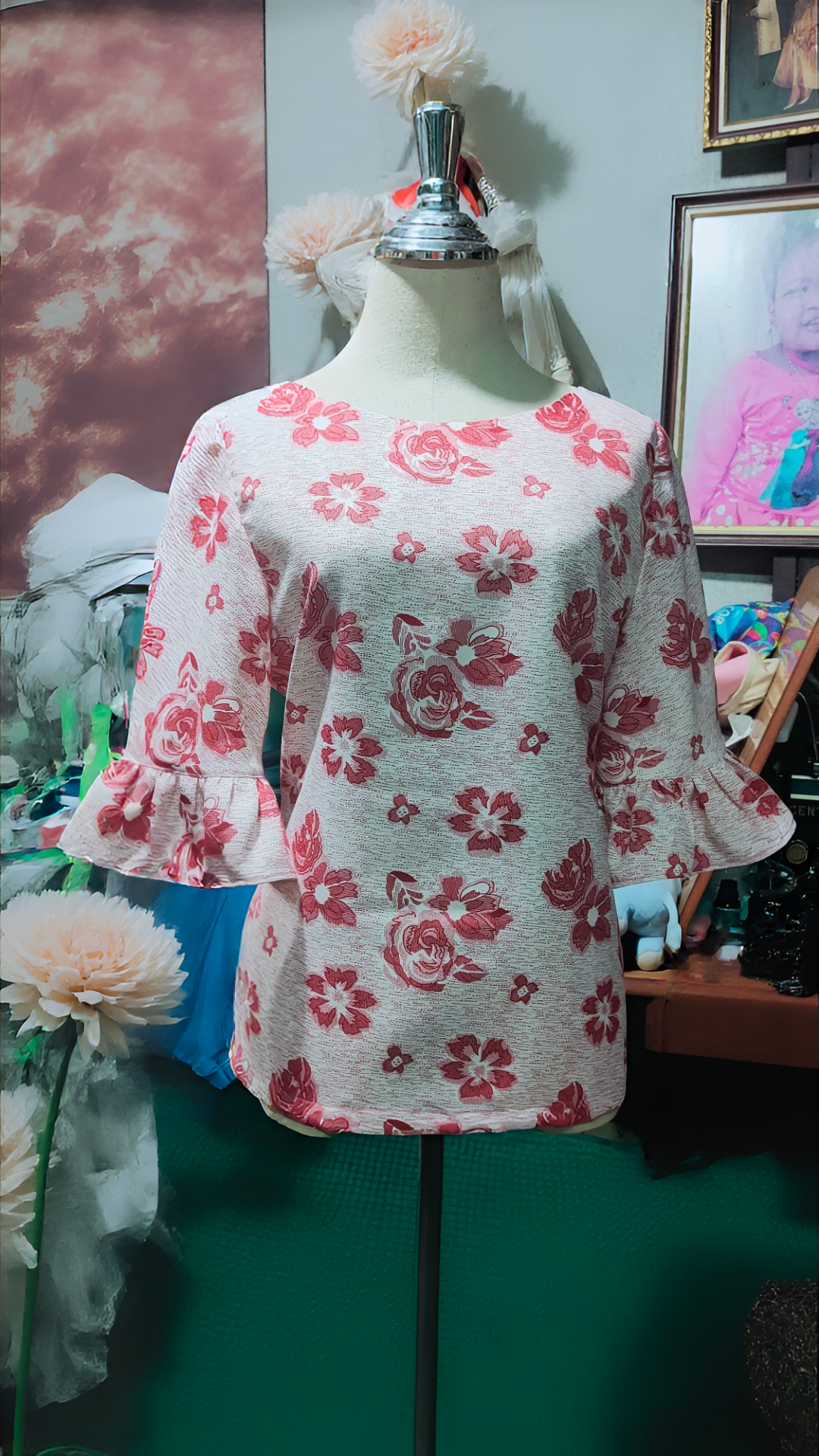 NNandNN Shop 17 0002 เสื้อคอปาดแขนกระดิ่ง